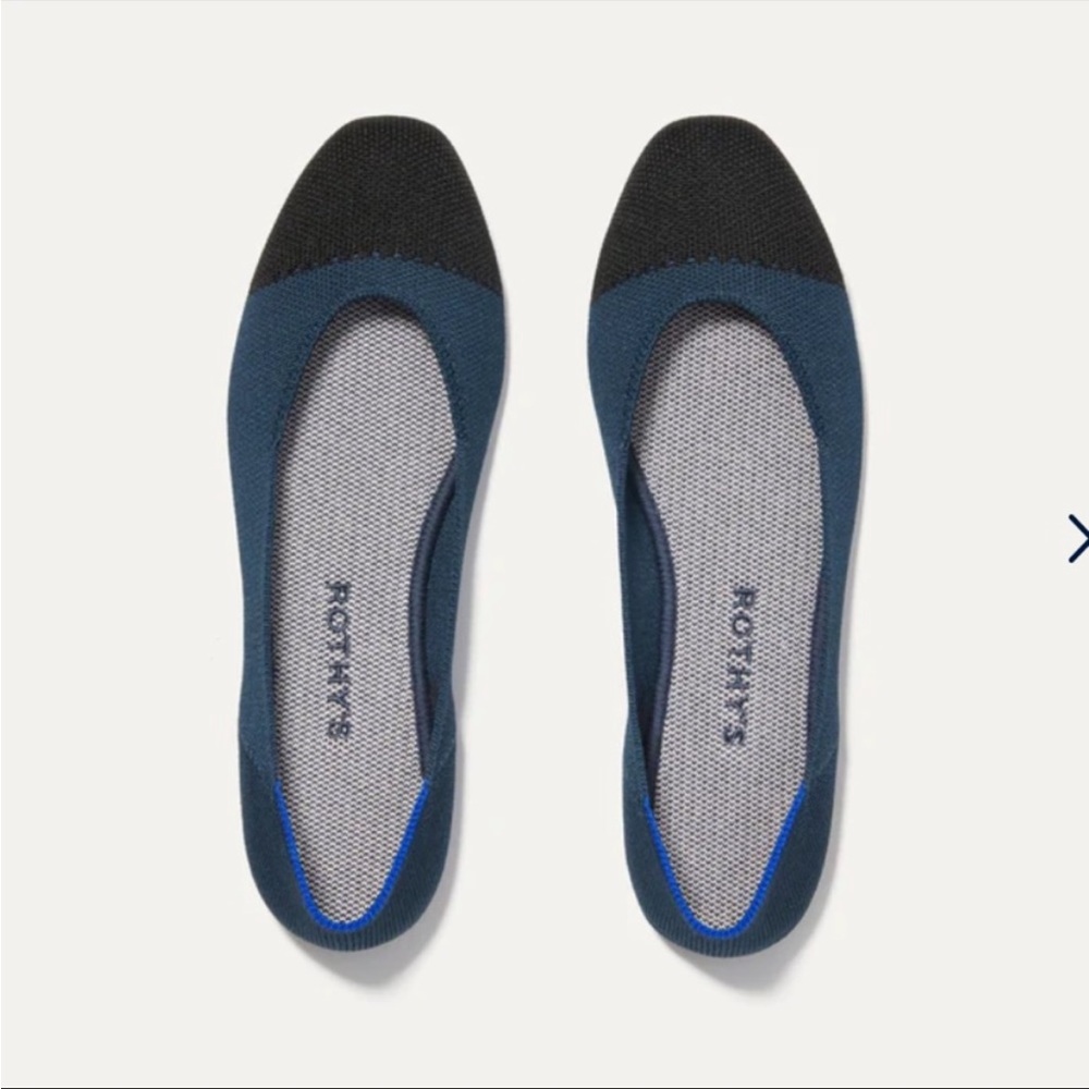 Midnight Blue and Black Square toe Rothy's